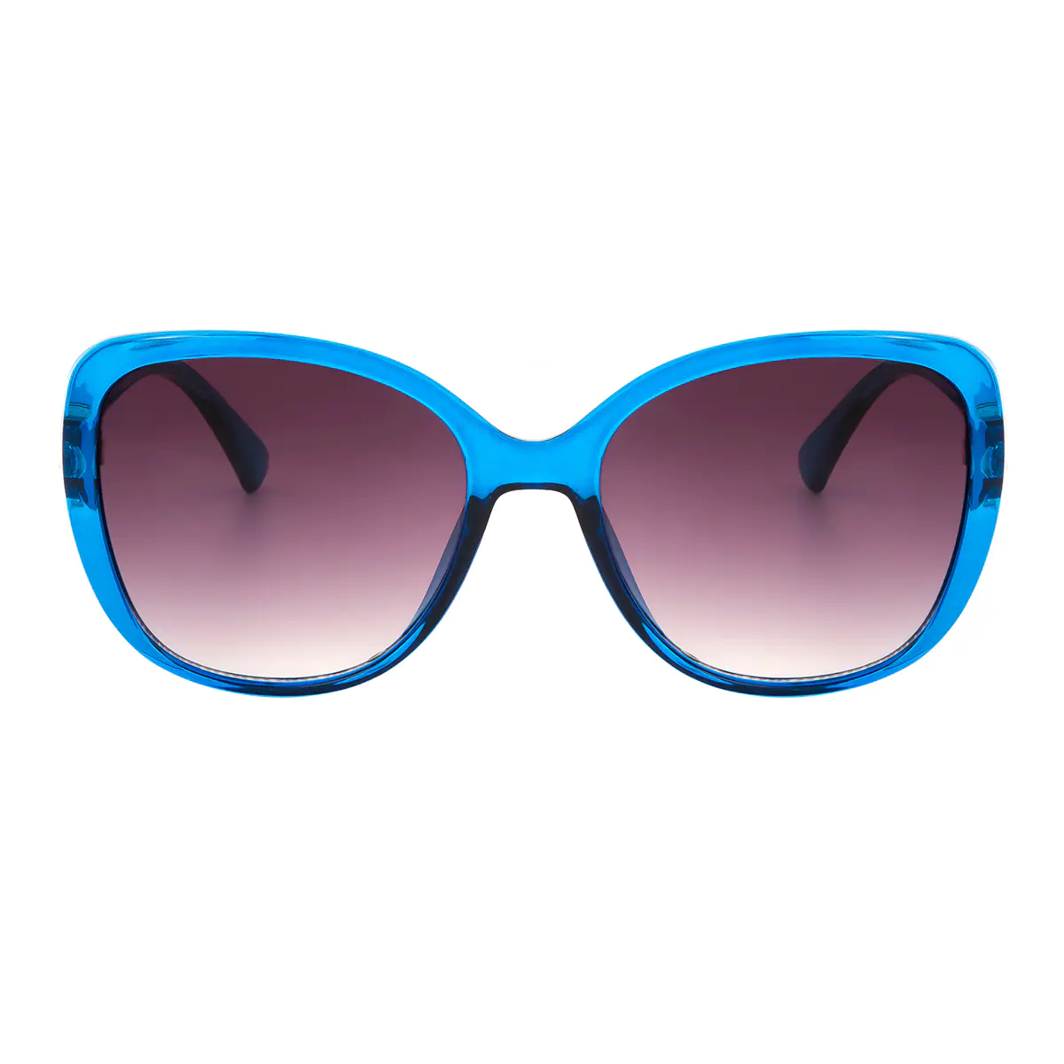 Oval Transparent Blue Sunglasses