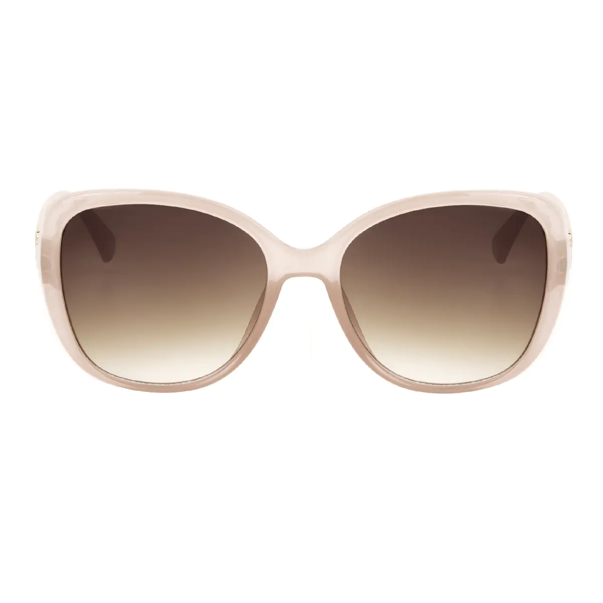 Oval Transparent Pink Sunglasses