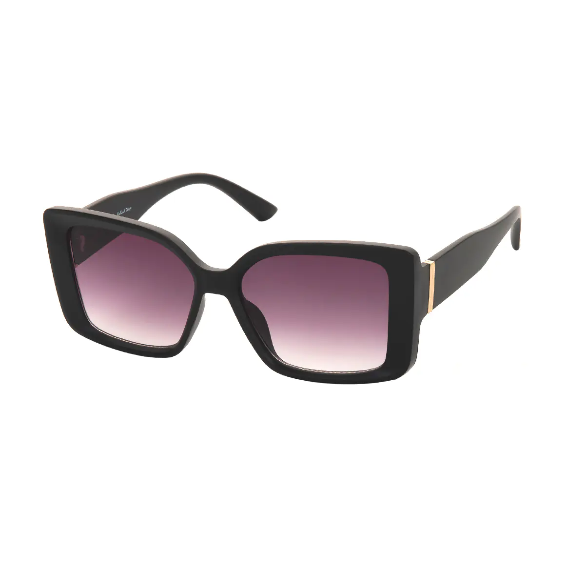 Square Matte Black Sunglasses