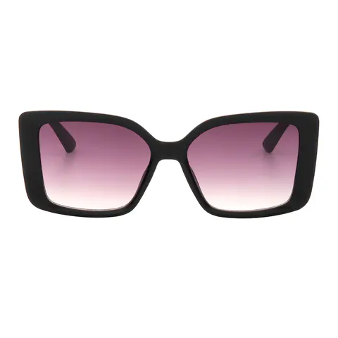 Square Matte Black Sunglasses
