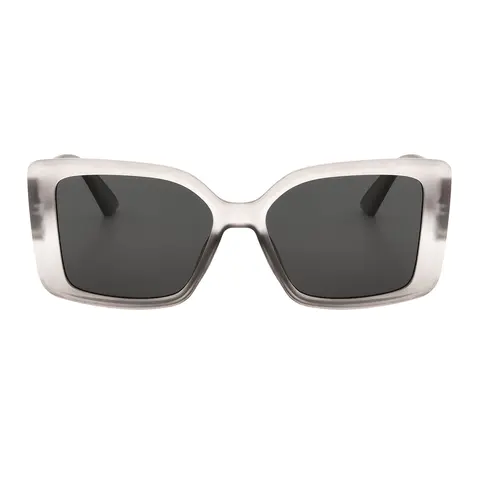 Square Matte Gray Sunglasses