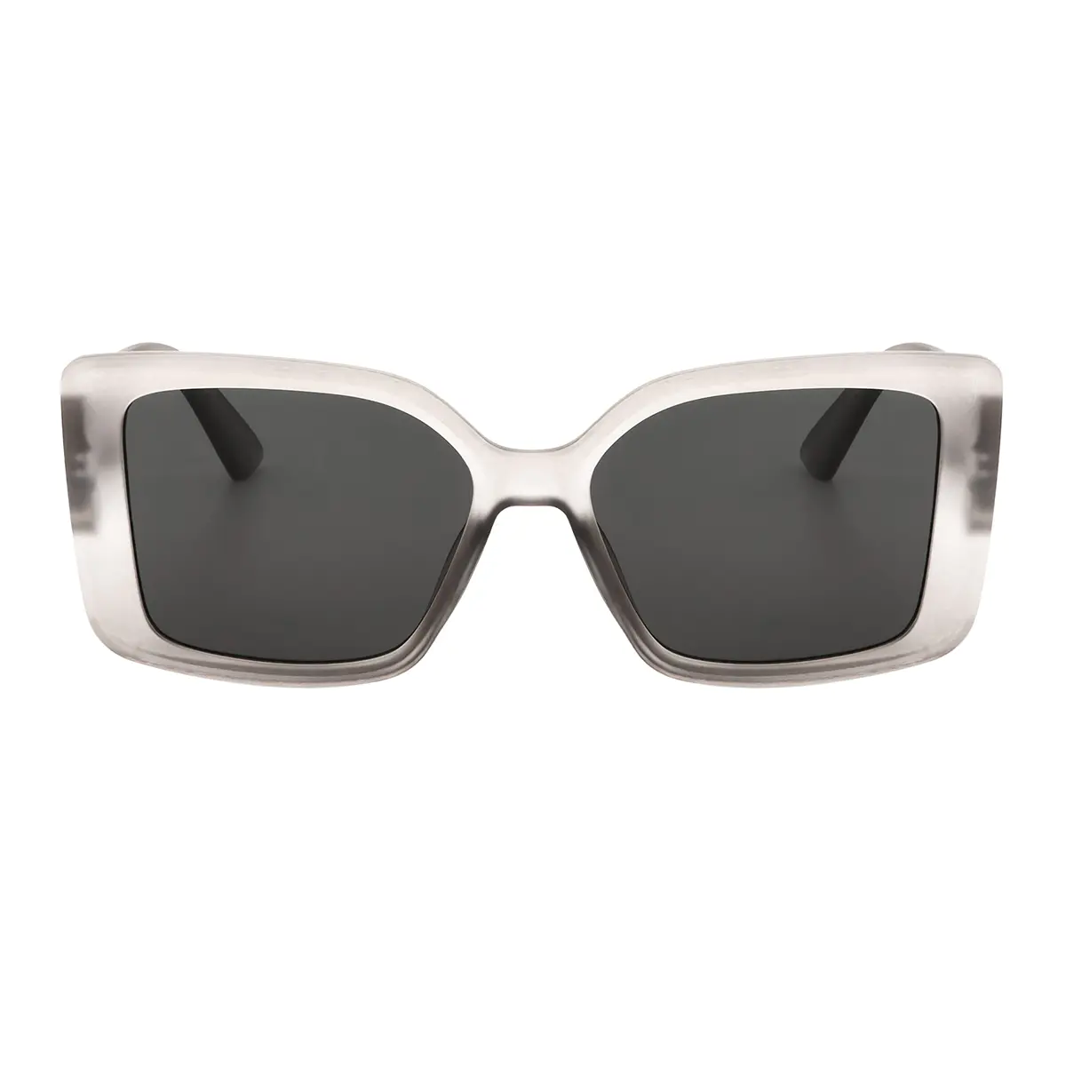 Square Matte Gray Sunglasses