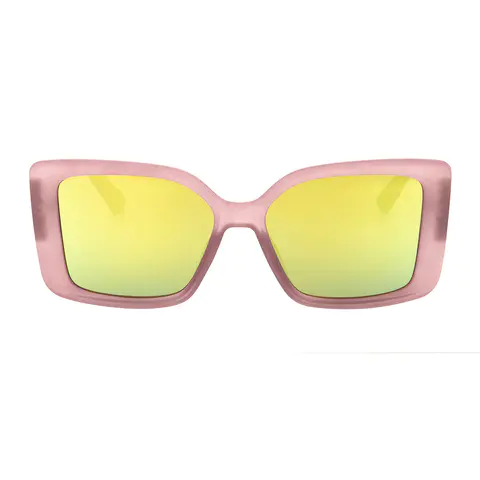 Square Transparent Pink Sunglasses