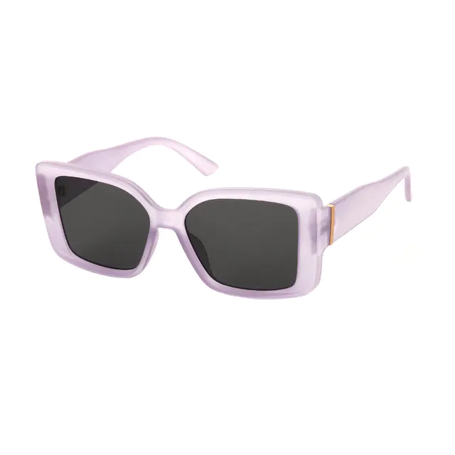 Square Transparent Purple Sunglasses