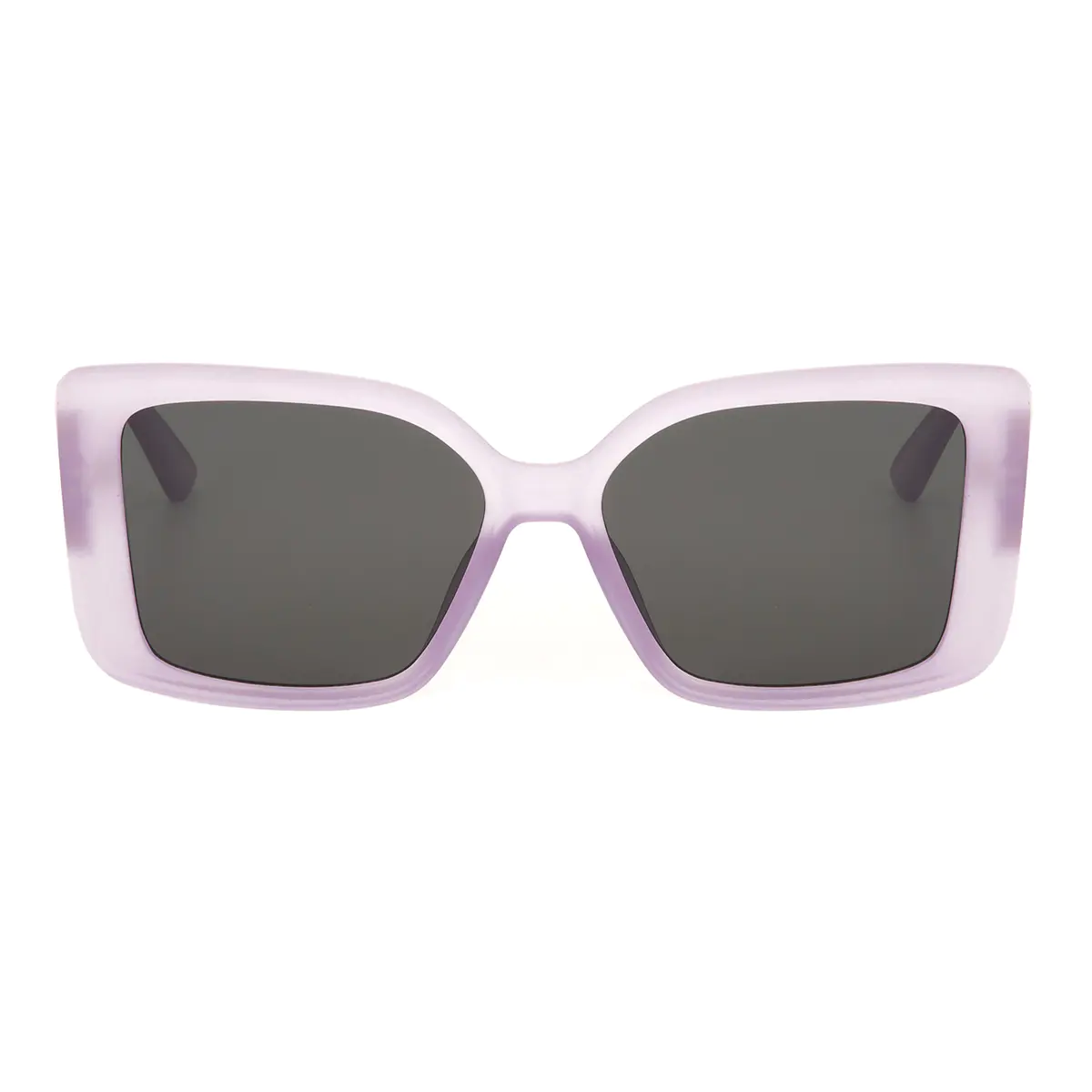 Square Transparent Purple Sunglasses