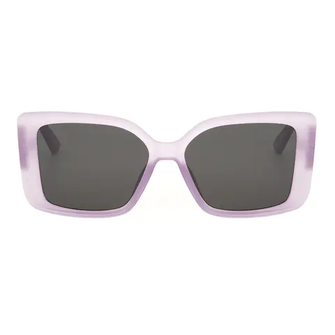 Square Transparent Purple Sunglasses