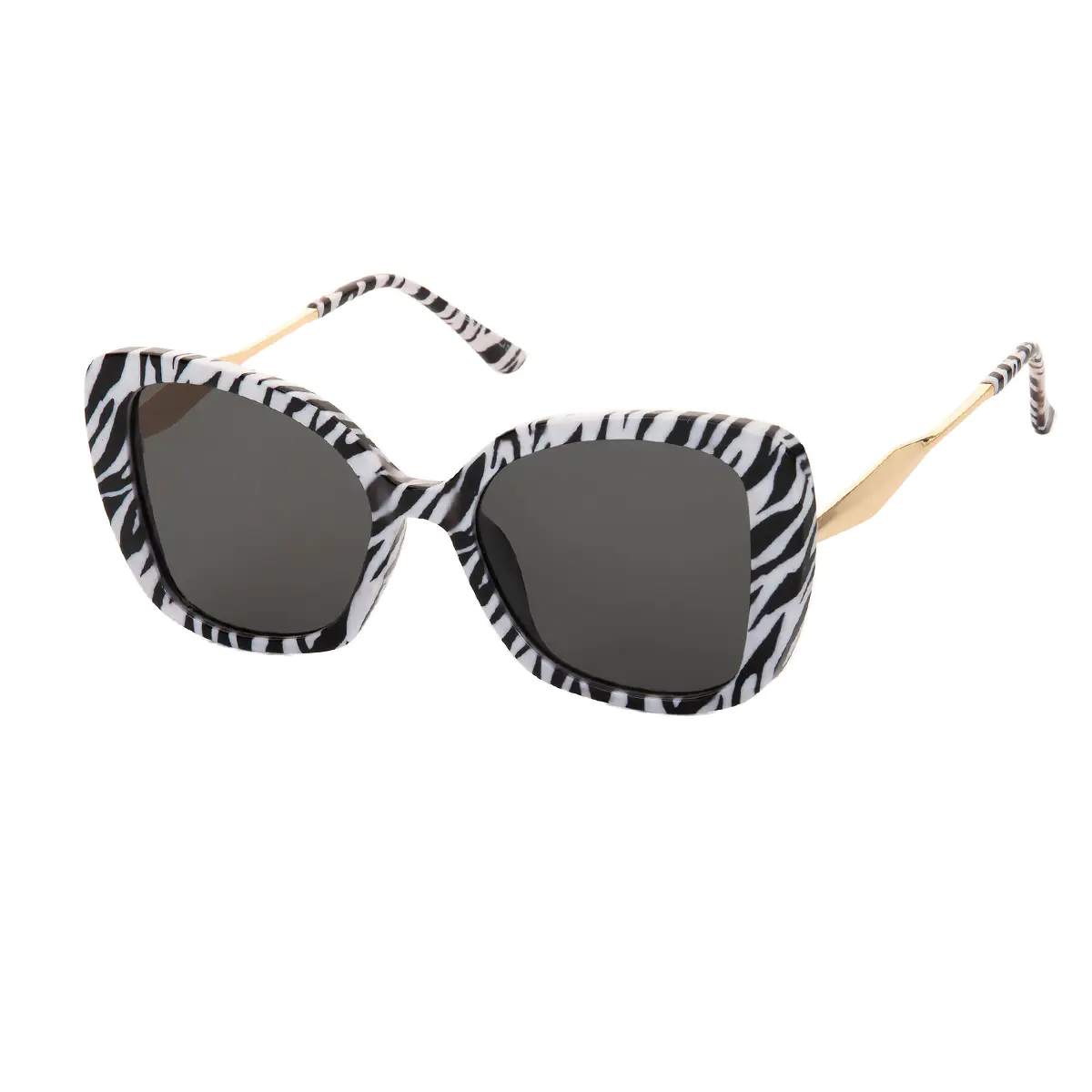 Square Transparent Green Sunglasses