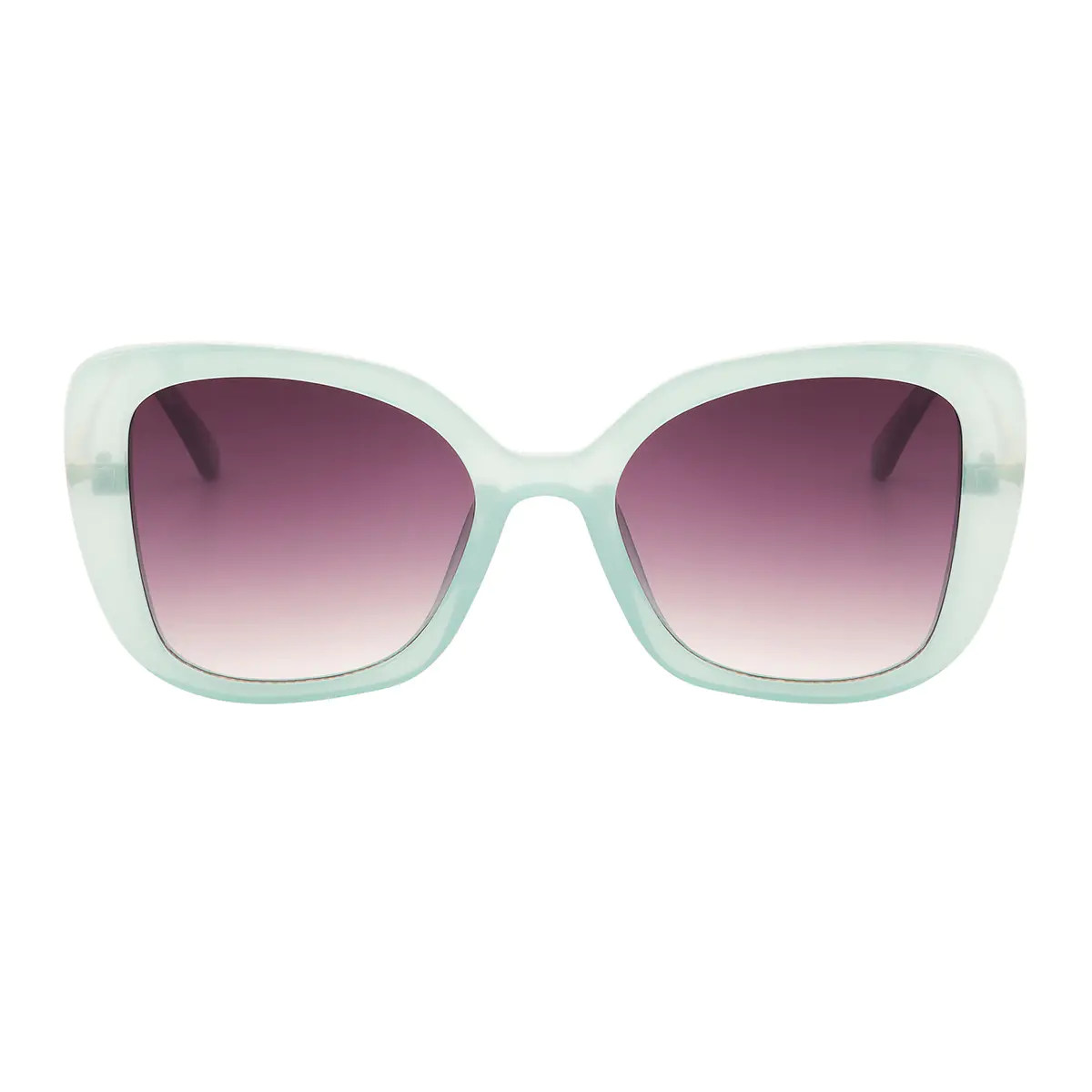 Square Transparent Blue Sunglasses