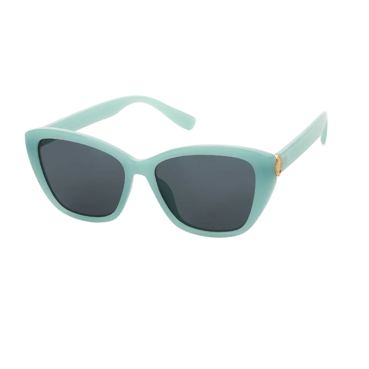 Cat-eye Transparent Green Sunglasses