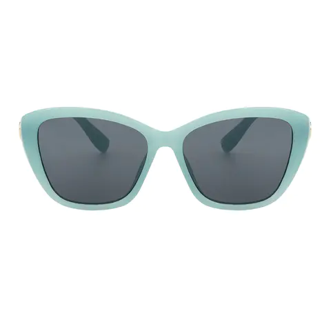 Cat-eye Transparent Green Sunglasses
