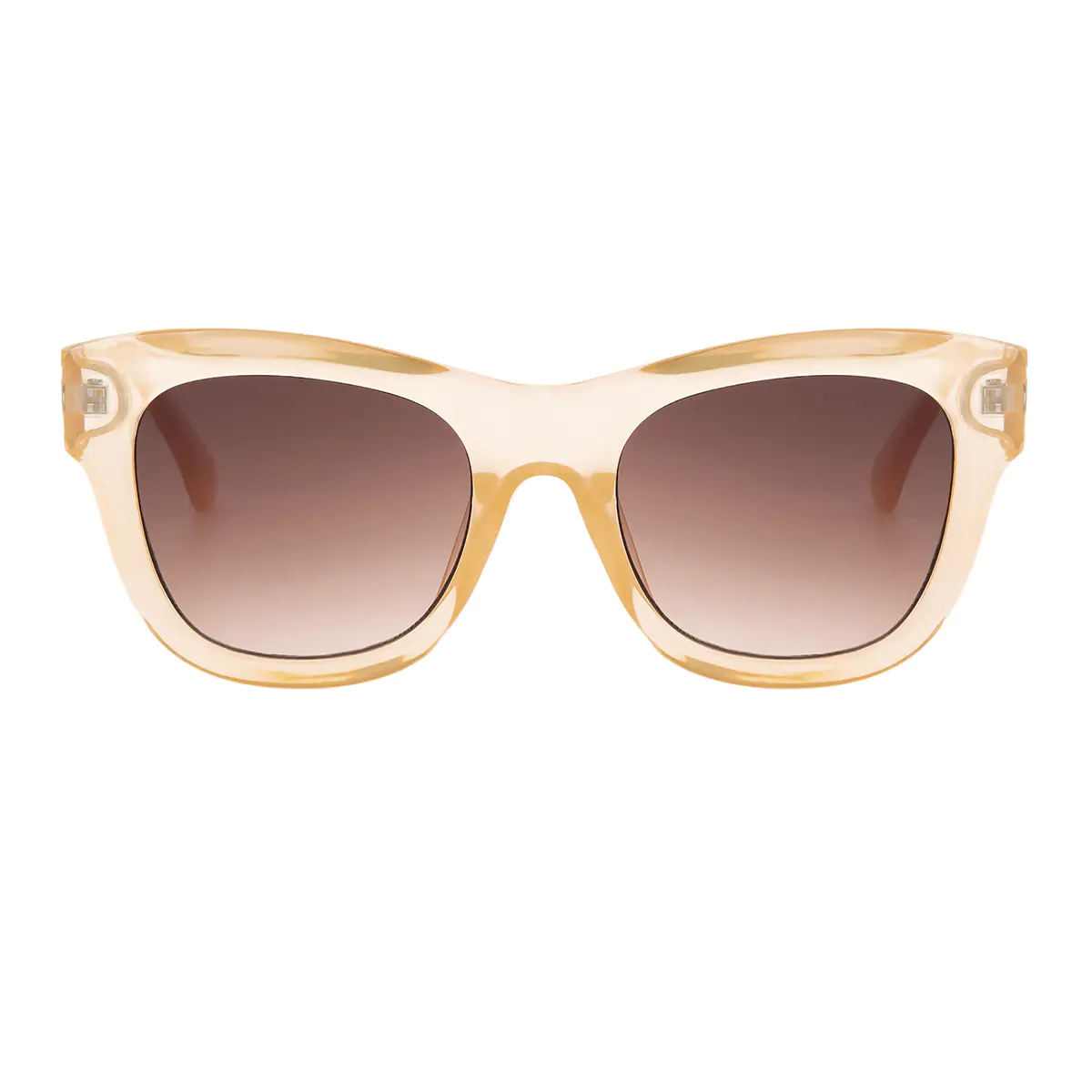 Square Light Brown Sunglasses