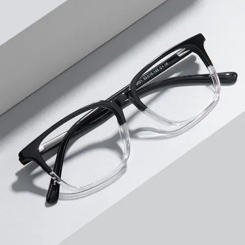 Rectangle Black/Clear Eyeglasses