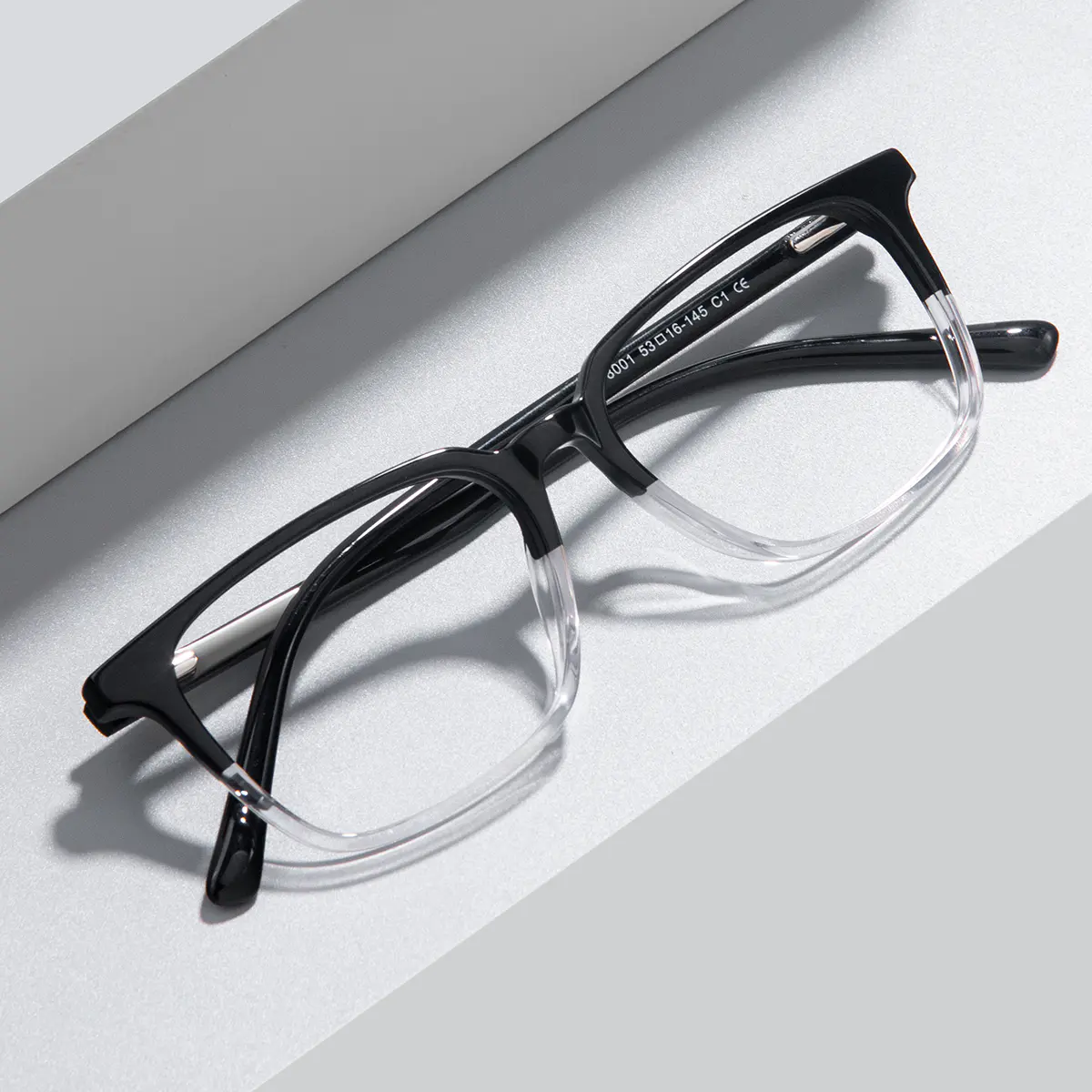 Rectangle Black/Clear Eyeglasses