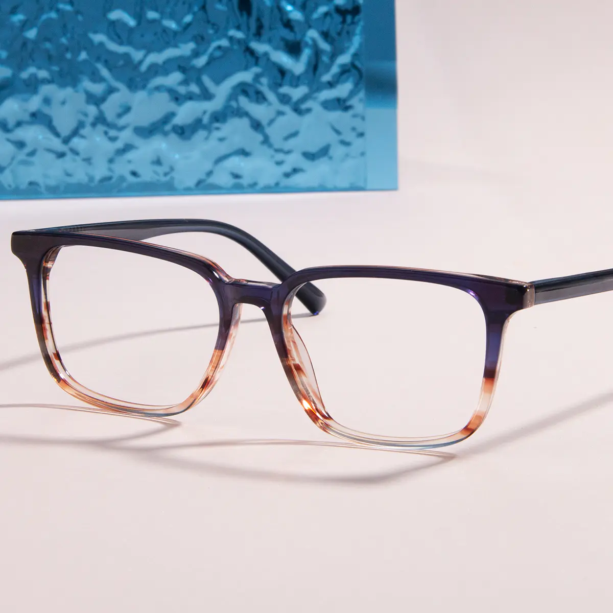 Rectangle Blue/Clear Eyeglasses