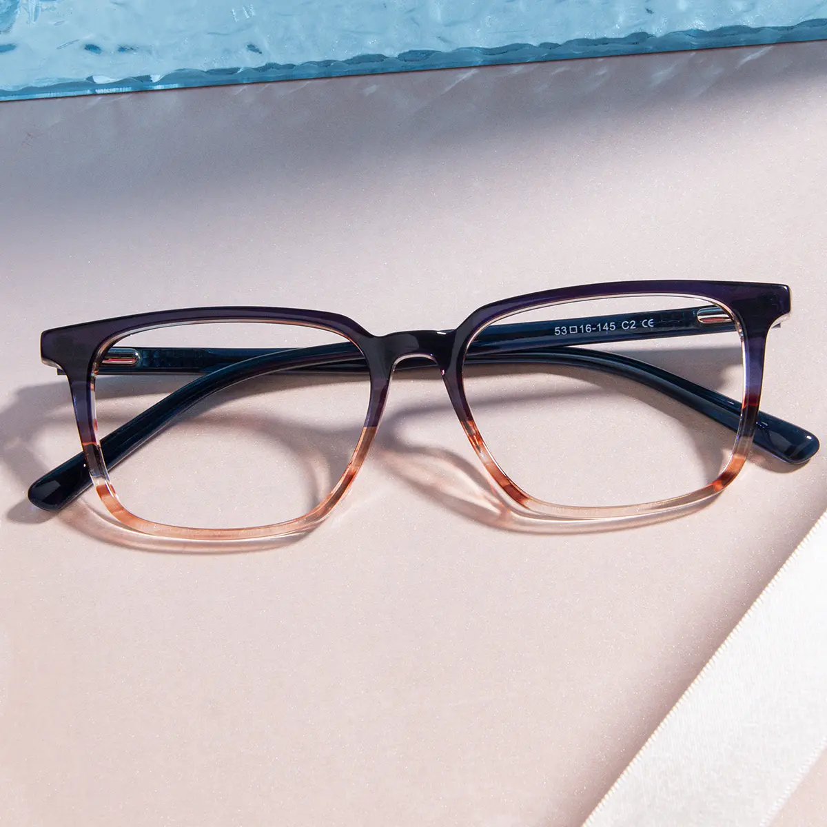 Rectangle Blue/Clear Eyeglasses