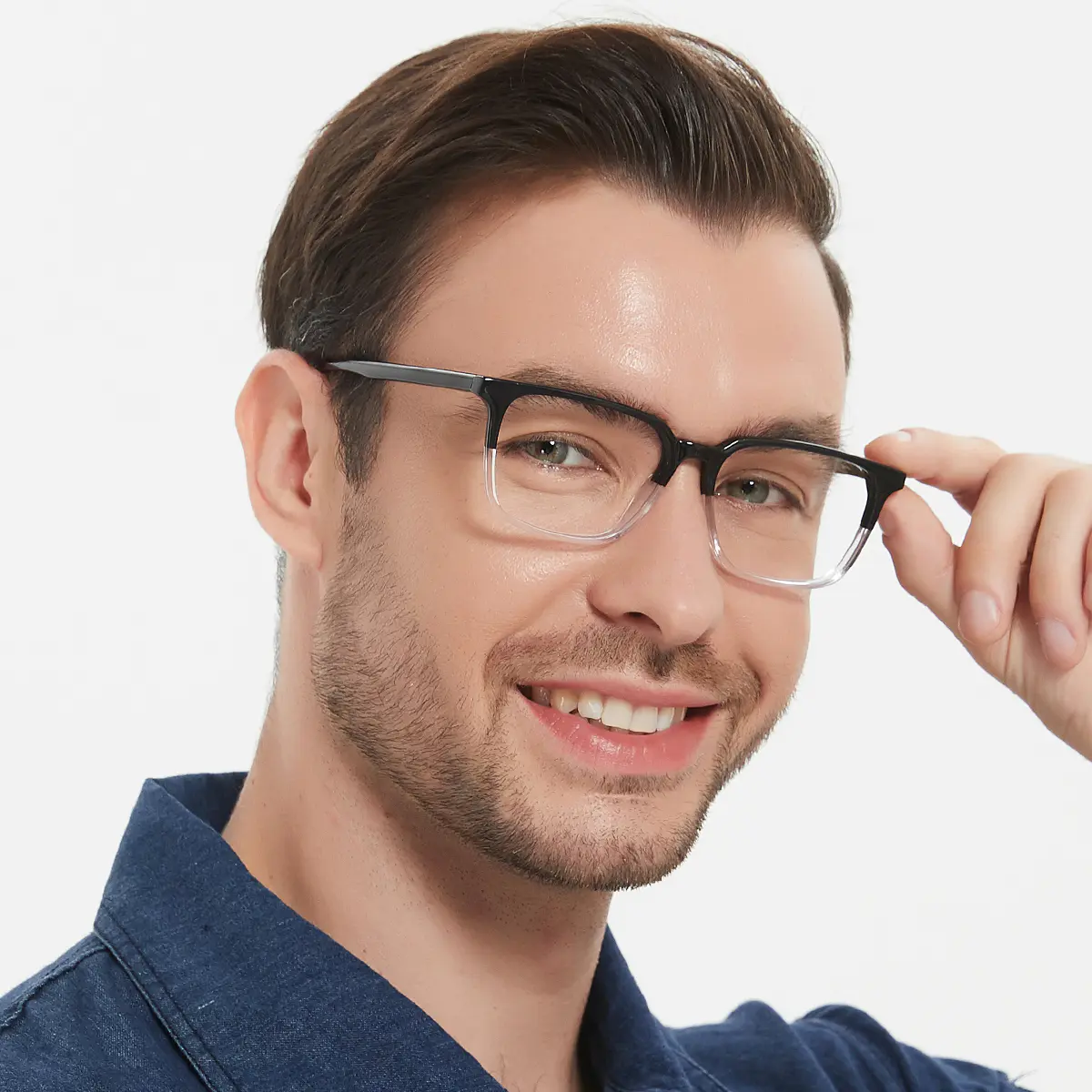 Rectangle Blue/Clear Eyeglasses