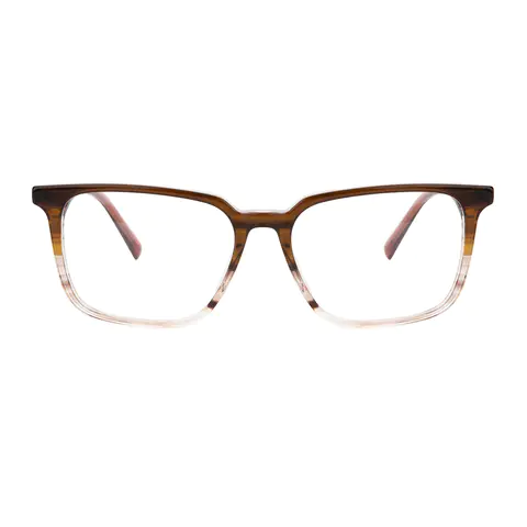 Rectangle Brown/Clear Eyeglasses