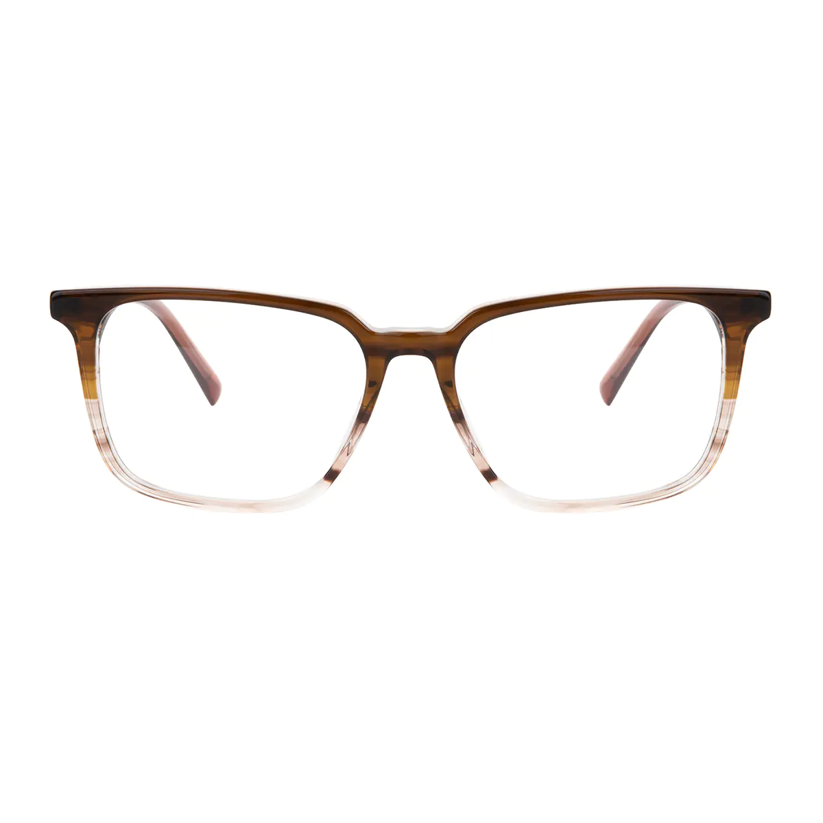 Rectangle Brown/Clear Eyeglasses