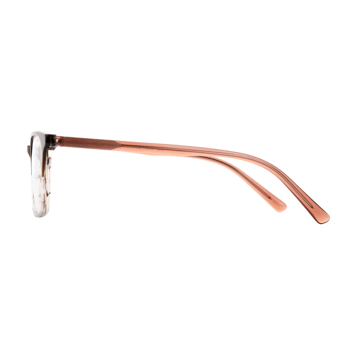 Rectangle Brown/Clear Eyeglasses