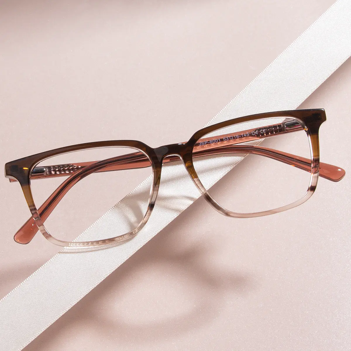Rectangle Brown/Clear Eyeglasses