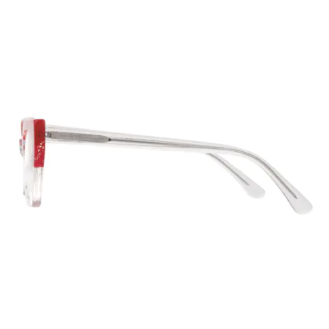 Cat-eye Red/Clear Eyeglasses