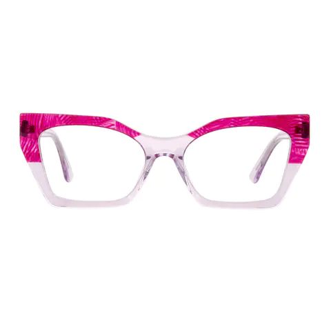 Cat-eye Pink/Clear Eyeglasses
