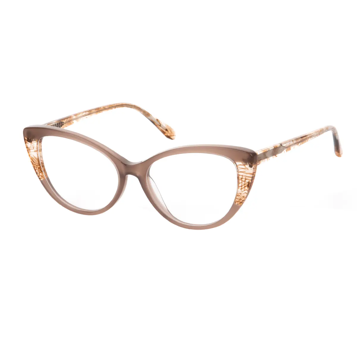 Cat-eye Brown Eyeglasses