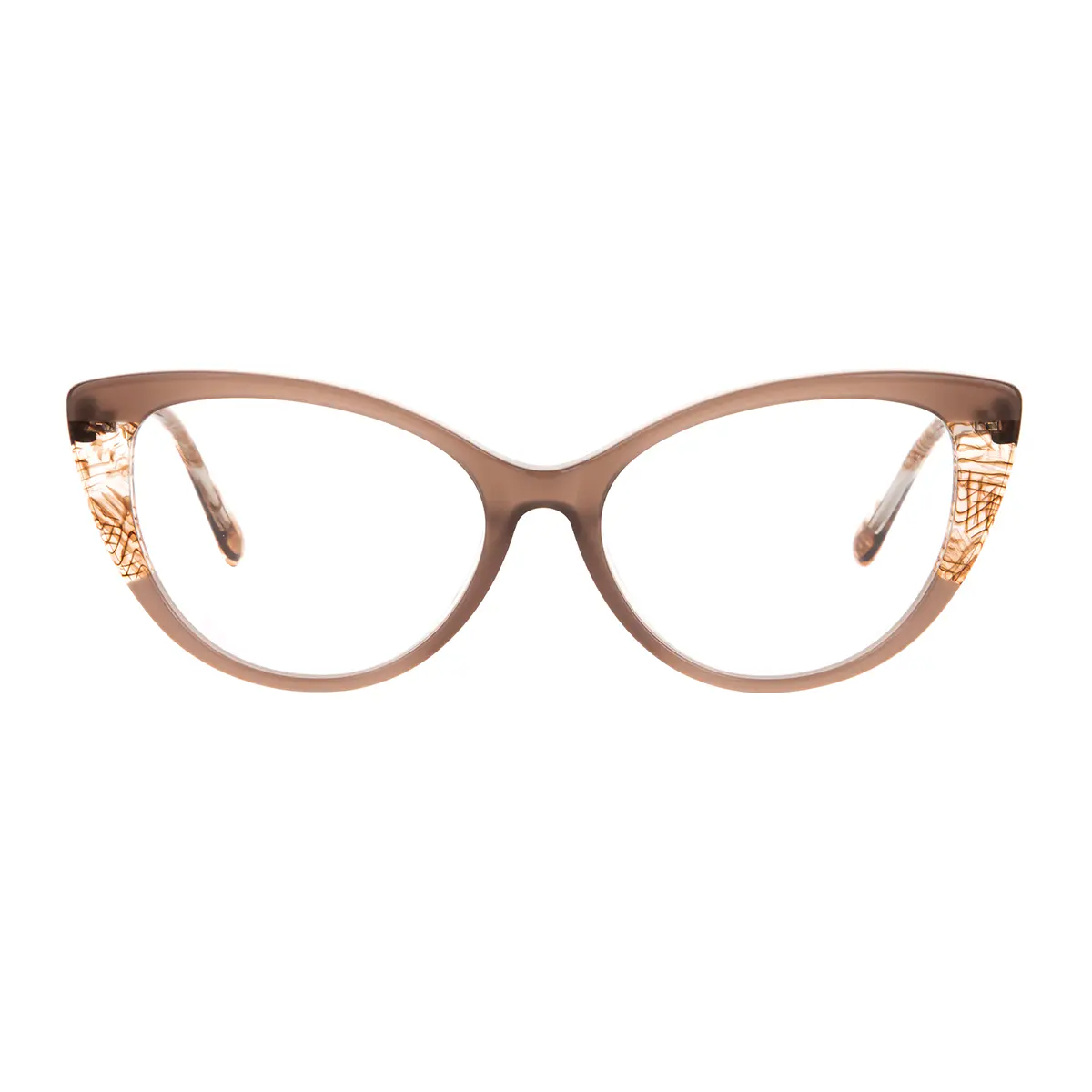 Cat-eye Brown Eyeglasses
