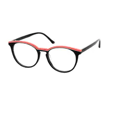 Round Red/Black Eyeglasses