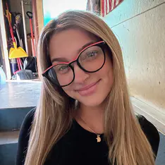 Round Red/Black Eyeglasses