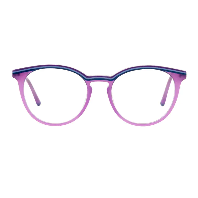 Round Purple/Blue Eyeglasses