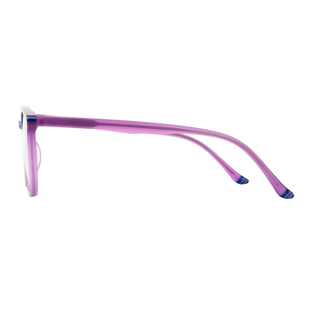 Round Blue Eyeglasses