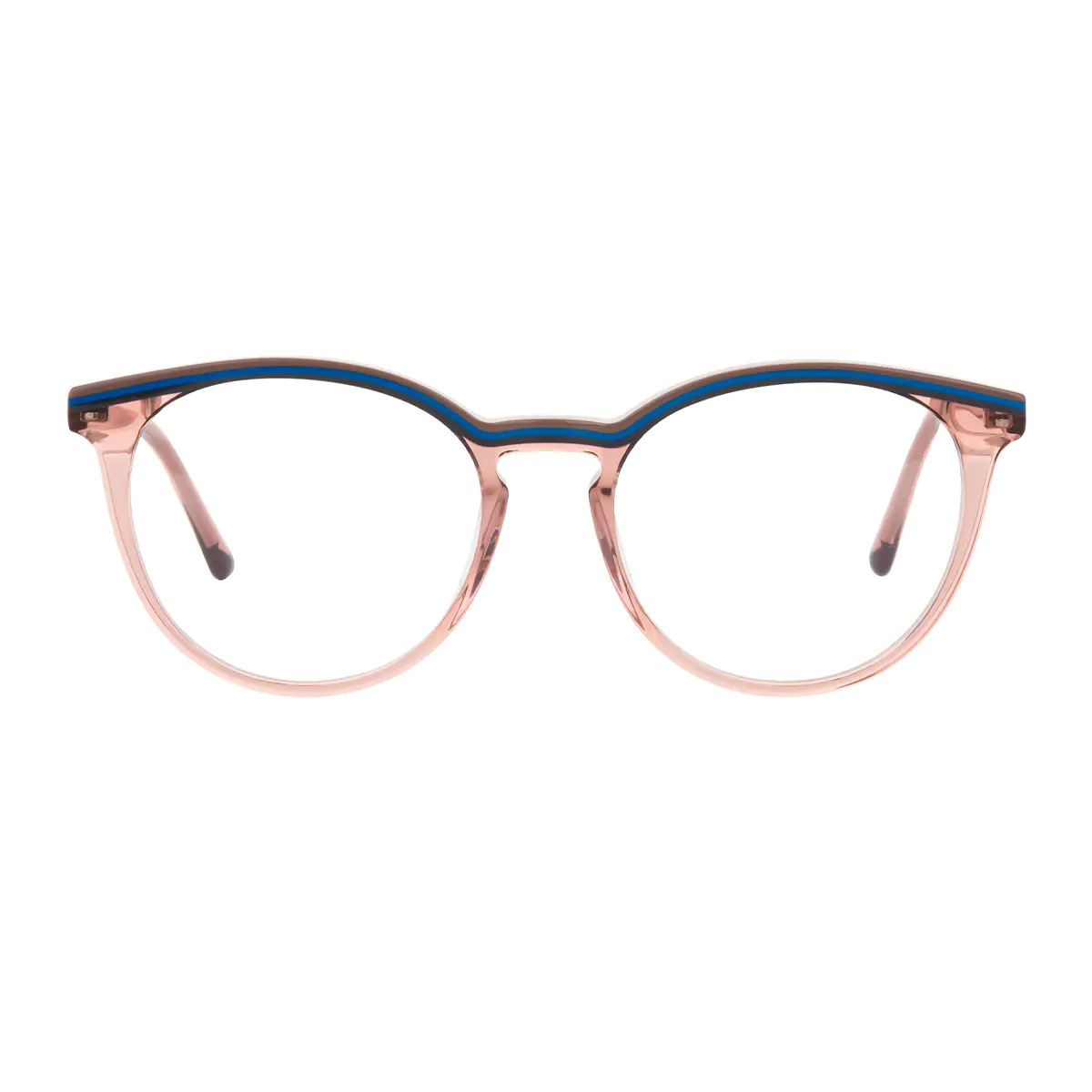 Round Blue Eyeglasses