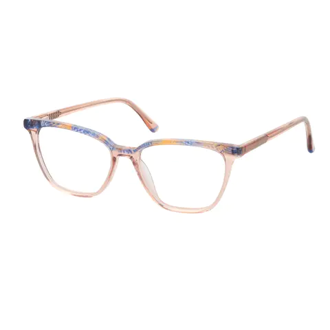 Rectangle Transparent Amber Eyeglasses