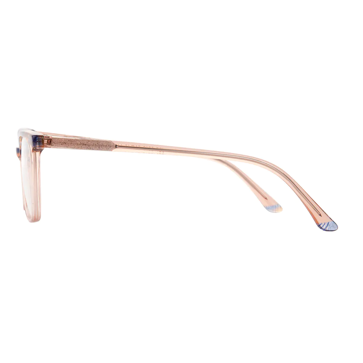 Rectangle Transparent Amber Eyeglasses