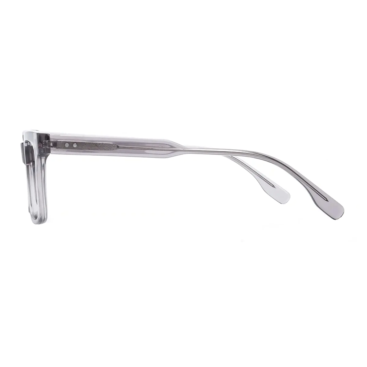 Rectangle Transparent Gray Eyeglasses