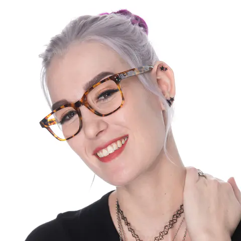 Rectangle Tortoiseshell Eyeglasses