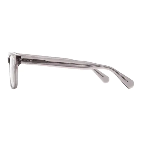 Rectangle Transparent Gray Eyeglasses