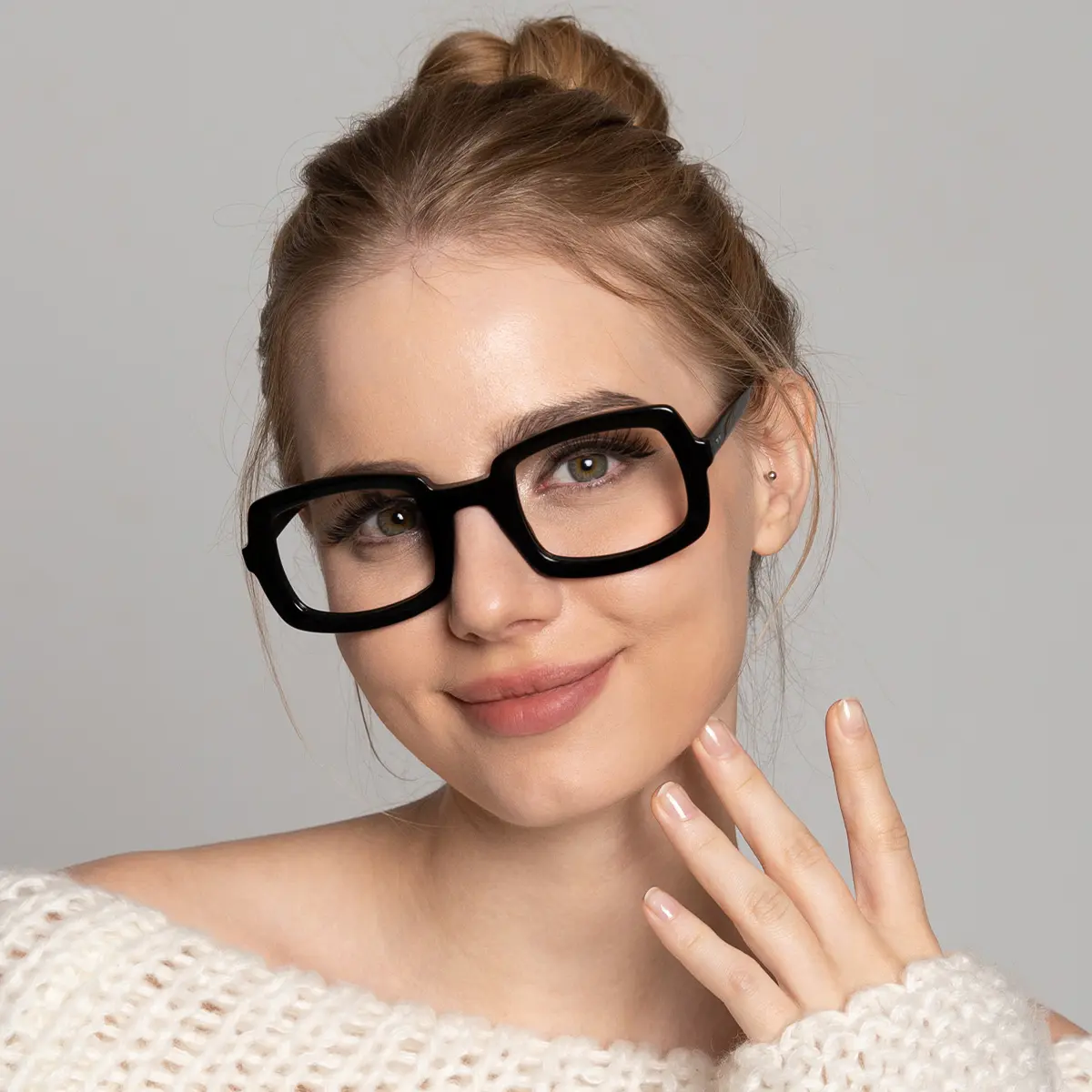 Rectangle Black Eyeglasses