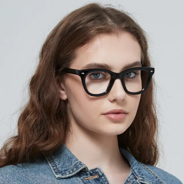 Square Black Eyeglasses
