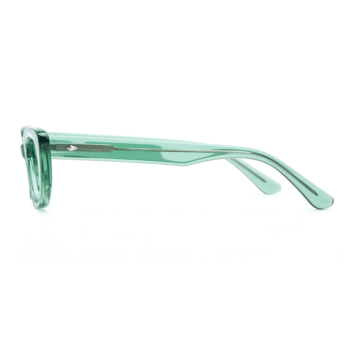 Cat-eye Transparent Green Eyeglasses