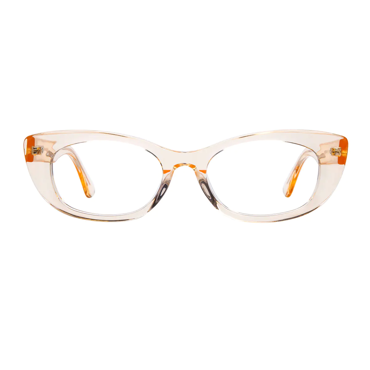 Cat-eye Transparent Amber Eyeglasses