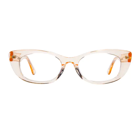 Cat-eye Transparent Amber Eyeglasses