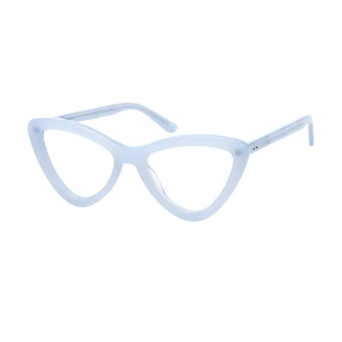 Cat-eye Transparent Blue Eyeglasses