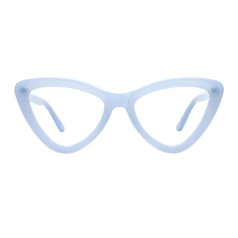 Cat-eye Transparent Blue Eyeglasses