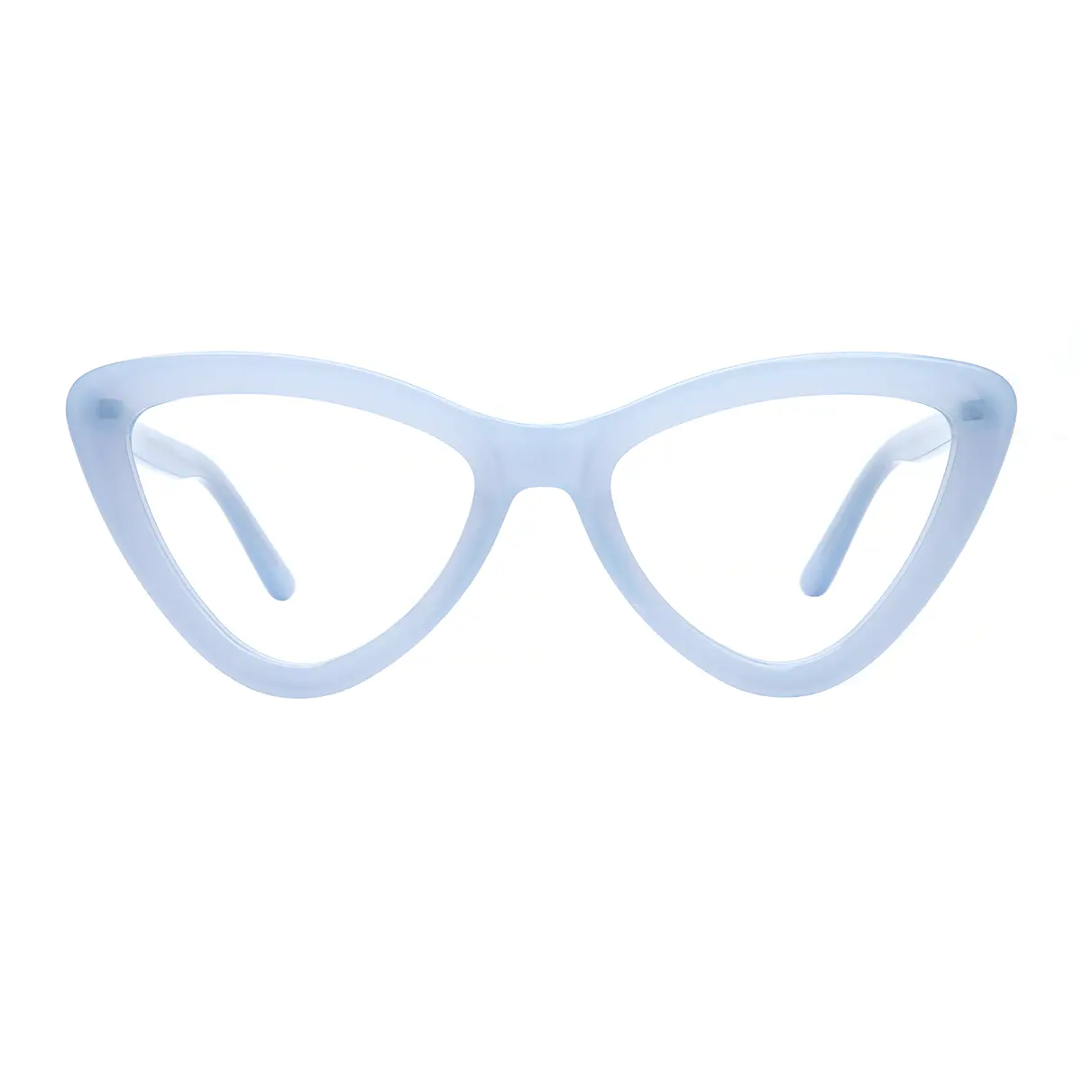 Cat-eye Transparent Blue Eyeglasses