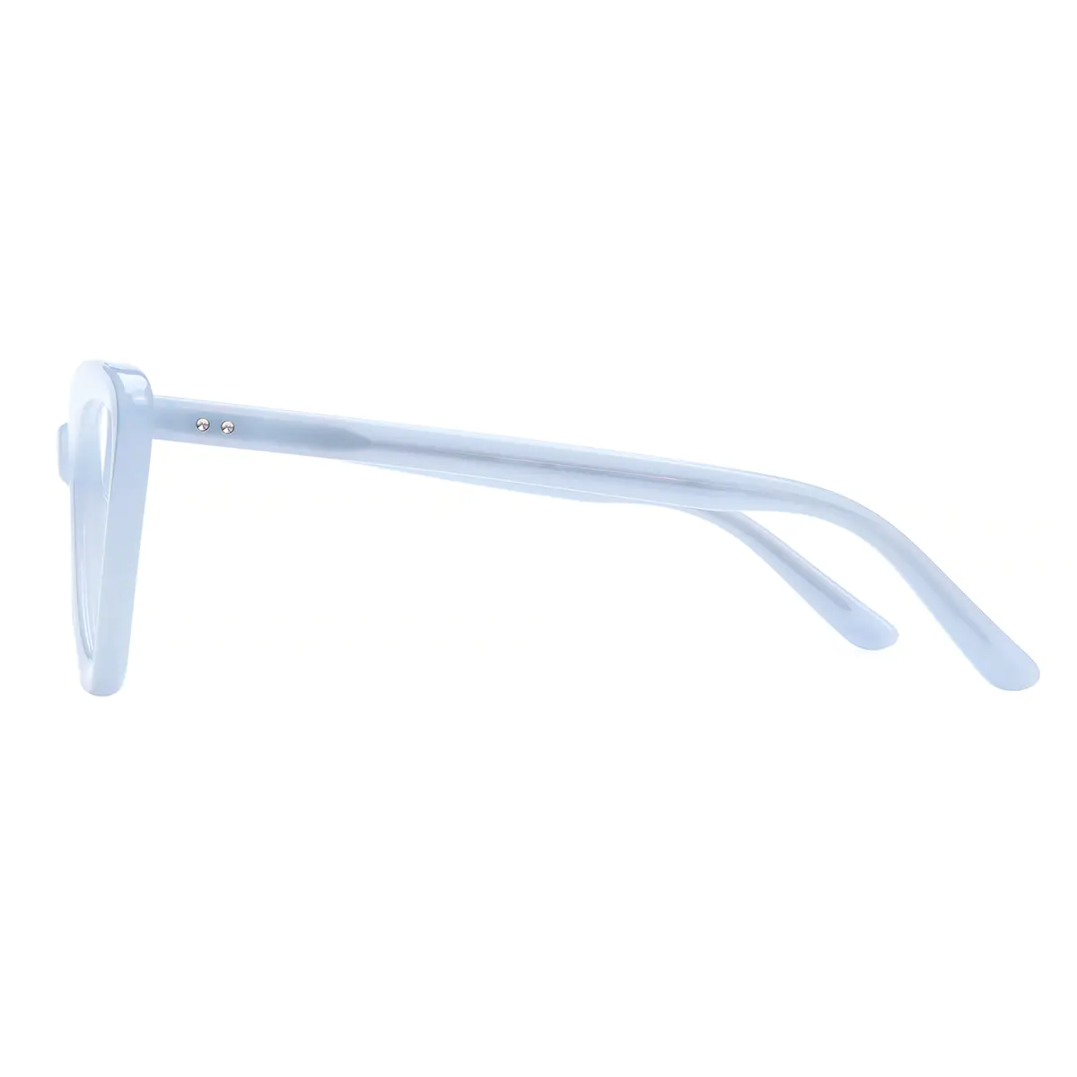 Cat-eye Transparent Blue Eyeglasses