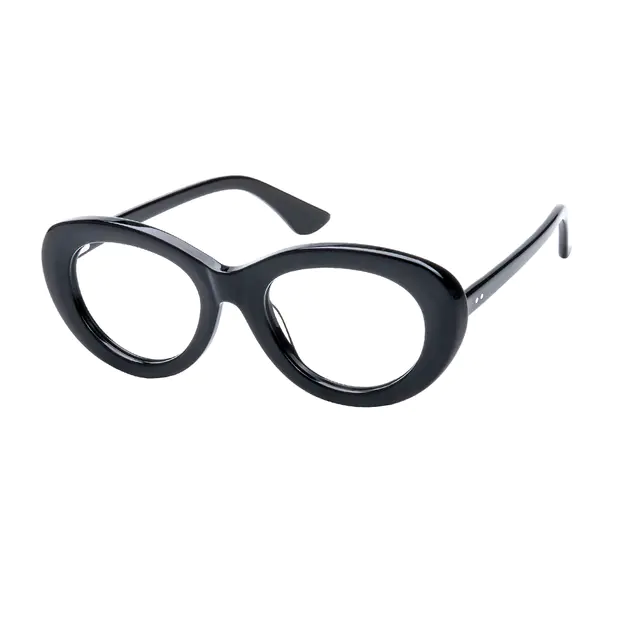 Oval Black Eyeglasses