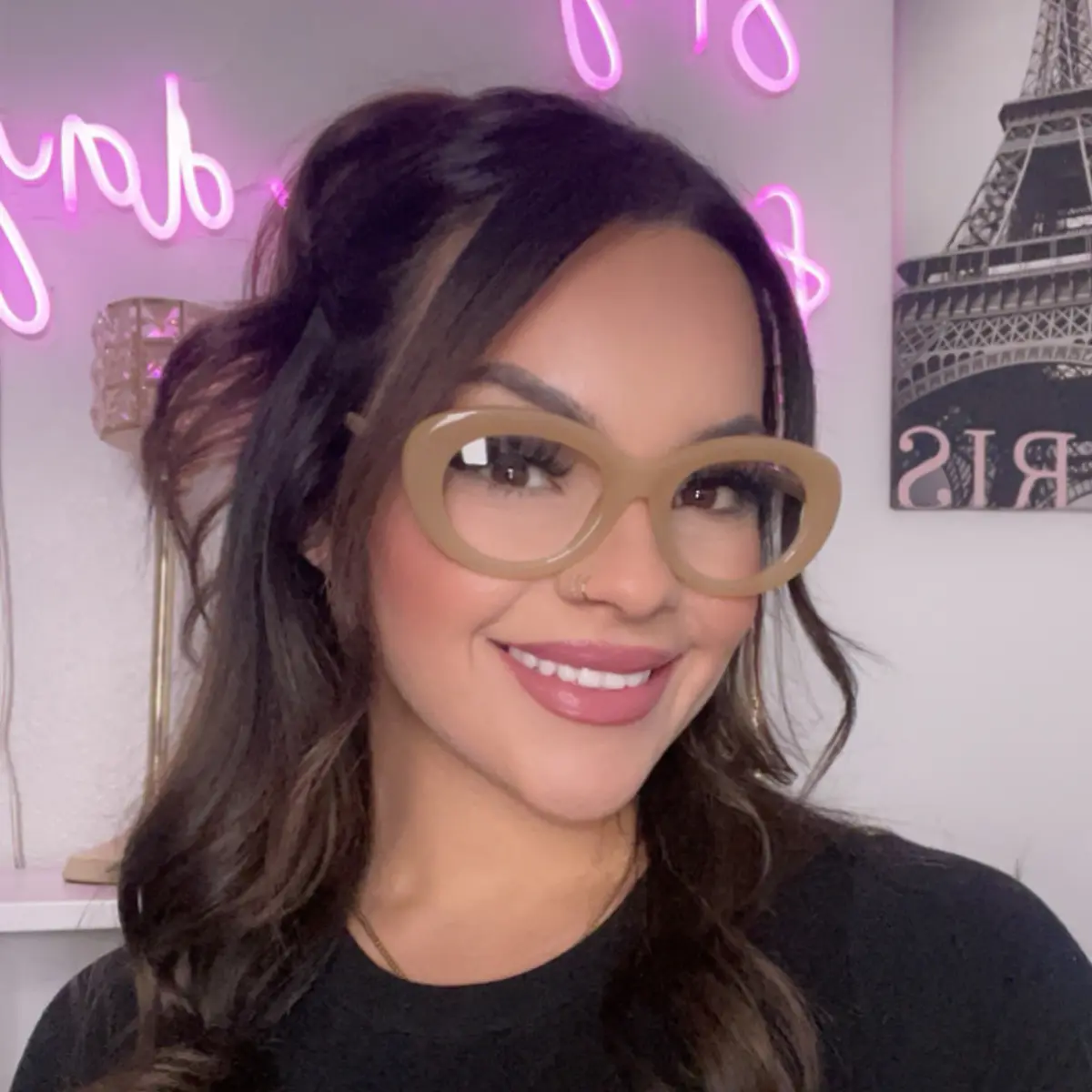 Oval Black Eyeglasses