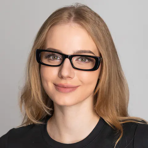 Rectangle Black Eyeglasses